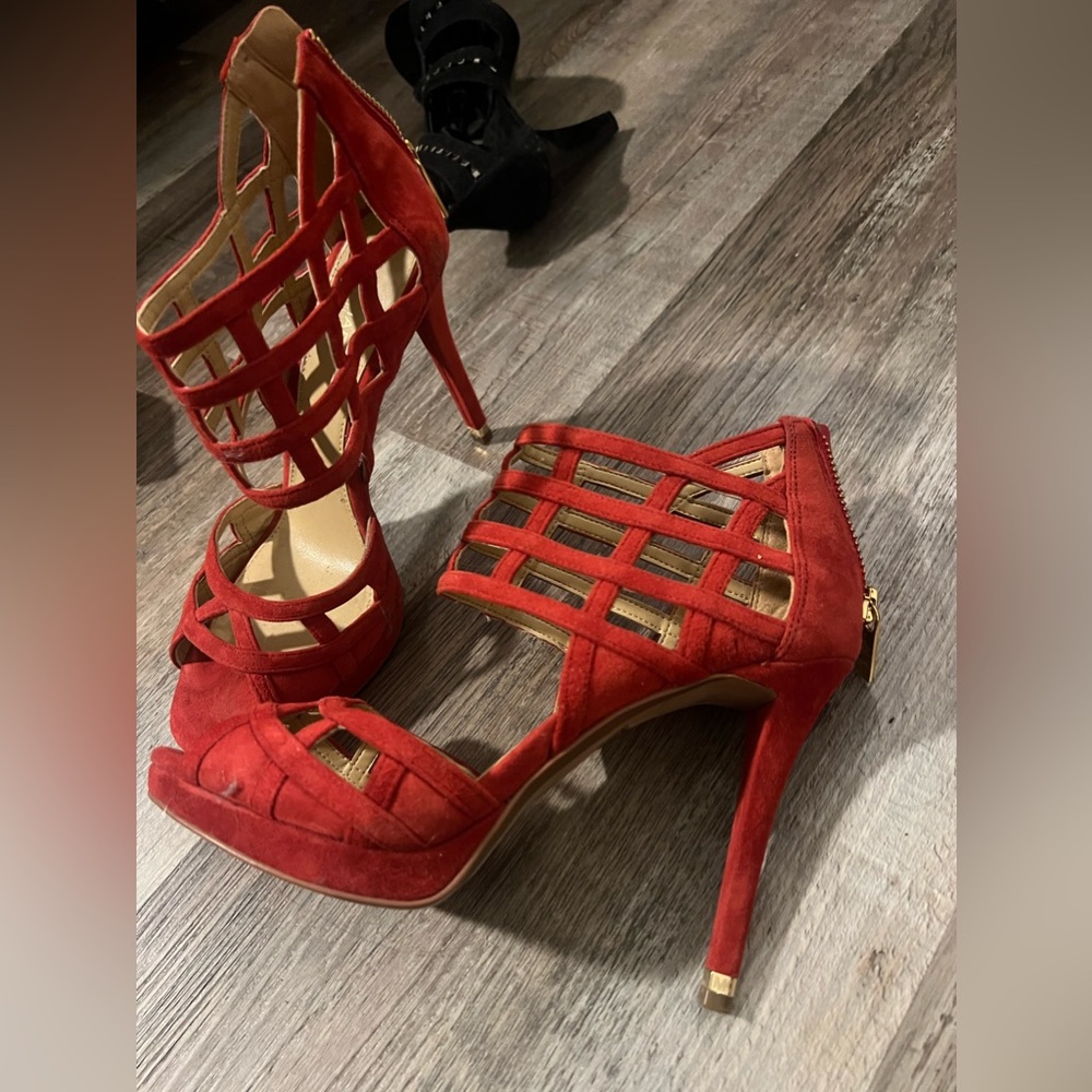 Michael Kors red high heels